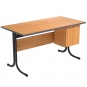 Lehrertisch, 130x65 cm (B/T), 76 cm hoch, Platte: Melamin, PU-Kante, 